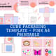 Cube Packaging Template Pink A4 Printable - Versatile Label Design for Professional Packaging & Branding 6