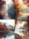 Autumn Lakeside View - Serene Verdant Landscape Art for Seasonal Home Decor and Creative Projects 3