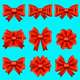 Red Ribbon Icons - Realistic Bow Graphics - Premium Photorealistic Ribbon Icons for Designers and Marketers 1
