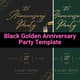 Black Golden Anniversary Party Template - Elegant Corporate Event and Social Program Presentation Designs for Professionals 1