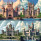 Castle Exterior with Turrets Pixel Art - Vibrant Retro Gaming Pixel Art for Indie Developers and Nostalgic Creators 4