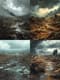 Post Apocalyptic Battlefield with Debris - Gritty Sci-Fi Illustration for Futuristic Storytelling and Concept Art 5