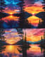 Vibrant Sunset Over Mountain Peaks - Golden Hour View - Nature Wall Art for Serene Home & Office Ambiance 1