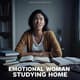 Emotional Woman Studying at Home - Cinematic Stock Video for Educational and Medical Storytelling 4