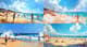 Lively Beach Scene Digital Art - Vibrant Coastal Painting for Creative Decor and Visual Storytelling 4