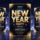 New Year Party Flyer & Event Ticket Template - Premium Night Theme - Sleek Editable Marketing Designs for Event Planners & Brands 3