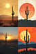 Saguaro Cactus Desert - Vibrant Desert Landscape Art for Creative Prints and Wall Decor 1