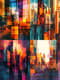 Abstract Cityscape with Block Shapes - Contemporary Digital Wall Art for Modern Interiors and Creative Spaces 3