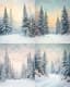 Snowy Winter Landscape with Pine Trees - Calm Cold Scene - Serene Nature Wall Art for Tranquil Home Decor and Relaxing Spaces 3