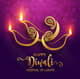 Diwali Poster Gold Diya & Crystal - Elegant Festive Illustration for Celebrations and Event Decor 4