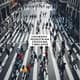 Crowded Pedestrian Crossing Timelapse - Cinematic Aerial Time-Lapse Video for Dynamic Urban Storytelling and Visual Projects 1