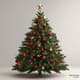 Classic Christmas Tree Render - Premium 3D Holiday Scene for Designers and Seasonal Visuals 1