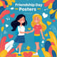10 Friendship Day Posters - Vibrant Bonding PSD Bundle - Colorful Marketing Templates for Engaging Social Campaigns and Brand Promotion 4