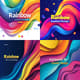 Rainbow Gradient FB Cover Design - Vibrant Social Media Facebook Cover Templates for Engaging Brand Presence 1