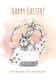 Sketch Bunny Happy Easter Card - Charming Hand-Drawn Easter Invitation for Festive Celebrations and Personal Greetings 3