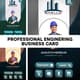 Professional Engineering Business Card Templates - Sleek Corporate Designs for Engineers and Business Professionals 3