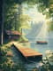 Peaceful Summer Day - Serene Summer Landscape Art for Relaxing Home and Office Decor 6