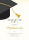 Black Gold Illustrated Graduation Party Invitation - Elegant Celebration Card for Memorable Graduation Events 3