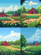 Peaceful Farm Pixel Scene with Livestock - Charming Pixel Art Landscape for Game Developers and Digital Creators 5