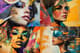 Woman Collage Portrait with Metallic Elements - Contemporary Mixed-Media Portrait Art for Creative Decor and Visual Storytelling 3