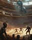 Bio-Gladiator Arena - Futuristic Bio-Punk Art for Sci-Fi Creators and Digital Storytelling 6