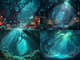 Coral Spires Aquatic Urban Oasis - Immersive Digital Urban Environment Art for Creative Projects and Visual Storytelling 3