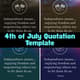 4th of July Quotation Template - Professional Business Report Design for Commercial Use and Efficient Client Communication 1