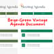 Beige Green Vintage Agenda Document - Classic Business Memo & Meeting Template for Professional Presentations 4