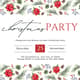 Watercolor Greenery Christmas Party Invite - Elegant Holiday Invitation Template for Festive Celebrations and Seasonal Gatherings 3