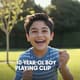10-Year-Old Boy Playing Clip - Dynamic Sports & Fitness Stock Video for Engaging Visual Content 6