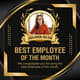 Luxury Design Best Employee of the Month - Elegant Recognition Card for Corporate Appreciation and Staff Motivation 3