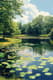 Summer Pond Scene - Serene Landscape Art for Relaxing and Inspiring Creative Spaces 6