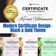 Modern Certificate Design - Black & Gold Theme - Sleek Professional Certificate Template for Training & Achievement Recognition 1