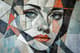 Monochrome Cubist Portrait of a Woman - Studio-Grade Minimalist Cubist Portrait Art for Contemporary Decor and Creative Projects 1