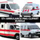 57+ Ambulance PNG Clipart Bundle - Vibrant Vector Medical Transport Graphics for Creative & Commercial Use 1