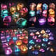 Color Shifting Gemstones Pack - Dynamic 3D Template Collection for Designers and Visual Creators 4