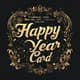 Black Traditional 2025 Happy New Year Card - Elegant Classic New Year Greeting for Festive Personal and Business Wishes 6