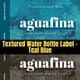 Textured Water Bottle Label - Teal Blue - Premium Food & Drink Packaging Templates for Commercial Branding 3