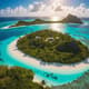 Tropical Paradise - Ocean Island Aerial Dream - Cinematic Travel Stock Video for Adventure and Tourism Creators 1