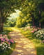Summer Country Lane - Serene Landscape Art for Tranquil Outdoor Decor and Creative Spaces 6