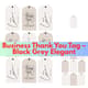 Business Thank You Tag Black Grey Elegant - Sleek Label Design for Professional Packaging and Brand Impact 1