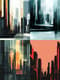 Sleek Abstract City Skyline - Urban Modern Art for Contemporary Wall Decor and Creative Spaces 1
