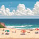Old-School Pixel Beach Scene - Retro Pixel Art for Gaming Projects and Digital Creators 6