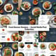 Food Banner Designs Social Media Post Collection - Clean Gridline Graphics for Engaging Online Food Promotions 6