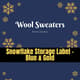 Snowflake Storage Label Blue & Gold - Elegant Packaging Template for Professional Branding and Organized Storage Solutions 4