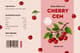 Cherry Jam Label - Vintage Pink & Red Design - Premium Packaging Template for Artisanal Food Branding and Market Appeal 3
