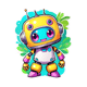 25 Robot Designs Fantasy Sticker Bundle - Creative Futuristic Robot Stickers for Personal and Commercial Use 3