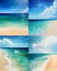 Serene Smooth Beach Acrylic Scene - Tranquil Coastal Acrylic Painting for Artists and Decor Enthusiasts 5