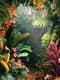 Lush Tropical Jungle - Digital Botanical Wall Art - Vibrant Nature-Inspired Decor for Home & Office Spaces 6