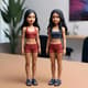 Stylized Girls in Shorts - 3D Printable Stylized Female Models for Creative 3D Printing Projects and Design 4